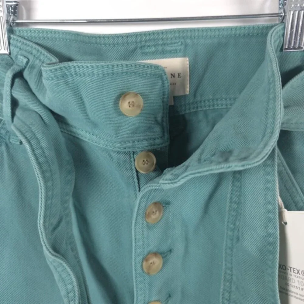 NWT SÉZANE LEANDRO MINT‎ Denim Trousers Button Fly Belted S212PAN004H Size 34